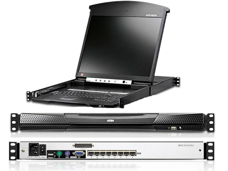 KVM Choice, UKAAKL1508AM Altusen 8 Port Cat 5 Switch 1U KVM Console